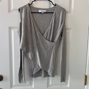 Cold shoulder Wrap-Front Top